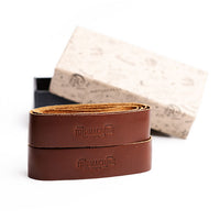 Trip Machine, leather handlebar grip wraps - Dark Tan Cognac